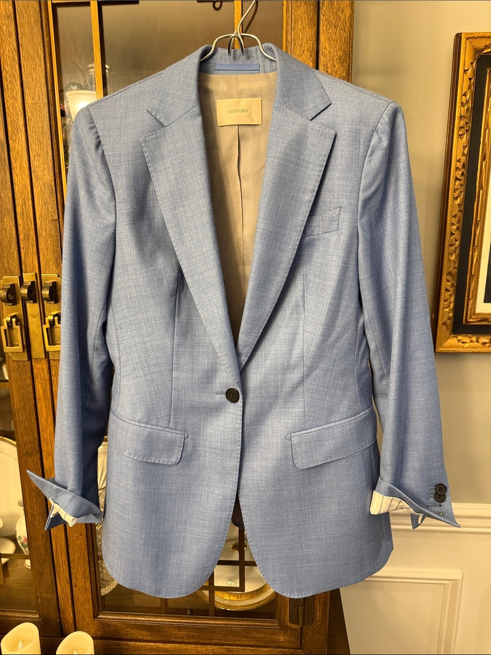 Suitsupply Suitudio Wool Light Blue Women's Single-Button Blazer